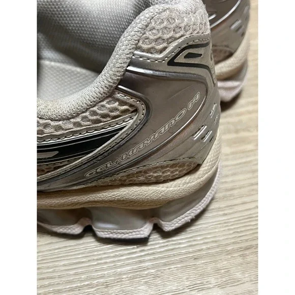Asics Gel-Kayano 14 Mens Running Shoes Metallic Silver Cream 1203A537 Sz 8.5 - Picture 11 of 12